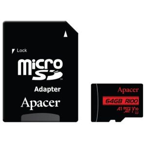 Памет Apacer 64GB microSDHC/SDXC UHS-I U1 V10 A1 (1 adapter)