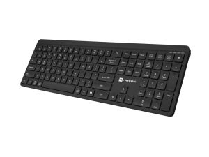 Клавиатура Natec Wireless Keyboard Tang US, BT+2.4GHz, Silent, Slim, Black