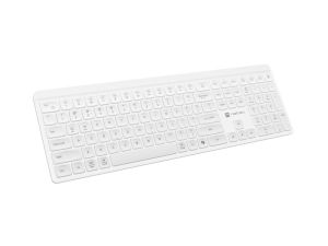 Клавиатура Natec Wireless Keyboard Tang US, BT+2.4GHz, Silent, Slim, White