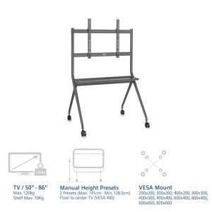 ACT Мобилна стойка  TV 50-86", до 120кг