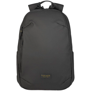 The Laser backpack for 15.6'' laptops and 16'' MacBooks, made from water-resistant resin-coated fabric obtained from recycled plastic, features a compact design and excellent pocket organization.