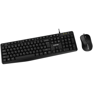 Комплект клавиатура и мишка Canyon SET-1 USB 1600DPI БДС/EN (CNE-CSET1-BG)