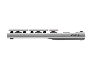 Безжична геймърска механична клавиатура Logitech G915X White Lightspeed - GL Tactile Switch