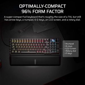 Геймърскa механична клавиатура Corsair Vanguard Pro 96 Hall Effect - Hyperdrive Magnetic Switch