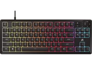 Геймърскa мембранна клавиатура Corsair K55 Core RGB - TKL
