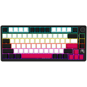LORGAR KBP7075W, Wireless 75% Mechanical Gaming Keyboard Pro, Black/red, EN layout