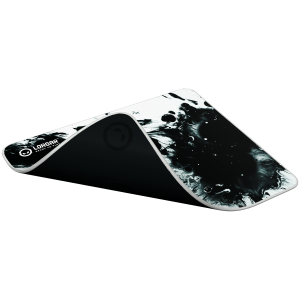 Full print white and black design, Bottom is black rubber with embossed LORGAR logo, with double side edge stitching