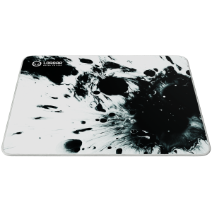 Full print white and black design, Bottom is black rubber with embossed LORGAR logo, with double side edge stitching