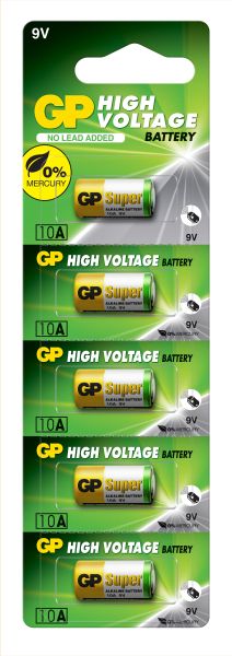 Алкална батерия GP А10 9V за дистанционни /5бр./pack цена за 1 бр./
