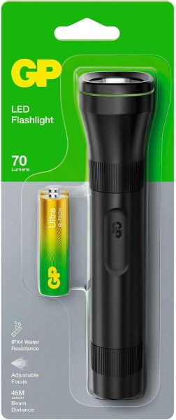 Фенер Gp Batteries 70lm 2xAA водоустойчив (GP-F-C107B)