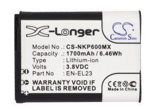 Батерия за апарат NIKON EN-E23  Coolpix P600; P900  LiIon 3,8V  1700mAh  Cameron Sino