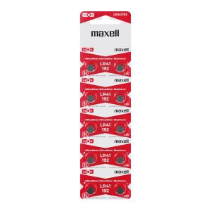 Бутонна микроалкална батерия LR41 /AG3/  10 бр./pack  цена за 1 бр.  MAXELL