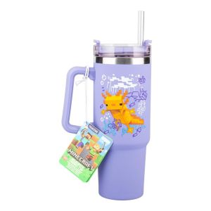 Чаша Paladone: Minecraft - Purple 900ml Multiway Travel Cup Straw,  PP14948MCF