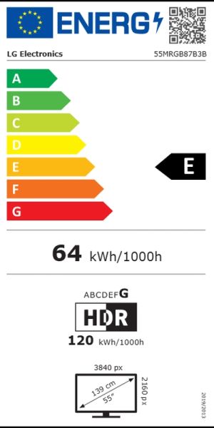 Телевизор LG 55MRGB87B3B, 55" Mini RGB evo AI Smart TV, 4K Ultra HD 3840x2160, DVB-T2/C/S2, Alpha 8 4K Gen3, 120Hz Native (VRR 144Hz), HDR10 / HLG, webOS 26 ThinQ, Dolby Vision,  Dolby Atmos, 4K Upscaling, WiFi 5, Bluetooth 5.3, AirPlay, WiFi 5, CI, HDMI,