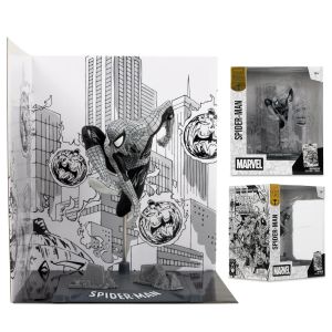 Фигурка FMarvel Spider-Man (Line Art) 1:10th Scale Collectible with Scene (Spider-Man #6) Gold Label