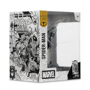 Фигурка FMarvel Spider-Man (Line Art) 1:10th Scale Collectible with Scene (Spider-Man #6) Gold Label