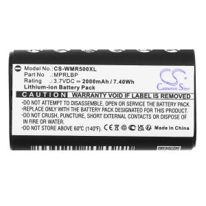 Батерия за за безжични  Bluetooth слушалки Wisycom MPRLBP, MPR30, MPR50, MPR51, MPR52, MTP60 LiIon 3.7V 2000mAh CAMERON SINO