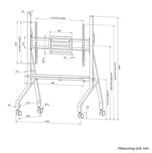 Стойка Neomounts Move Go TV trolley 55-86" - fast installation - TUV