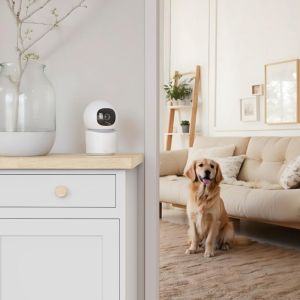 HAMA Wi-Fi камера, за закрити помещения, записваща, въртяща се, бяла