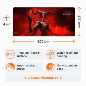 Геймърски пад Diablo IV: Lord of Hatred - Mephisto, XL