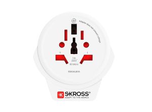 Skross универсален адаптер World to UK, USB