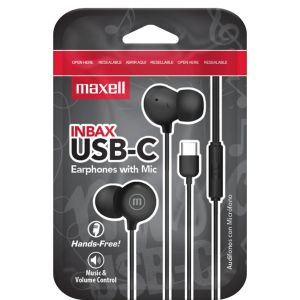 Слушалки тапи с микрофон MAXELL IN-BAX, USB-C
