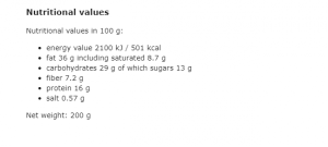 Diet Food Био хрупкава гранола със зелени супер храни 200 г