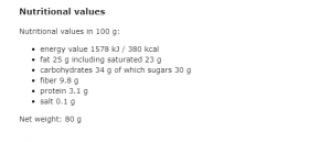 Diet Food Био веган сурови кокосови бисквити с ябълка 80 г