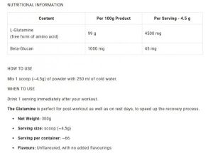 Dorian Yates The Glutamine Unflavored 300 g