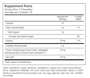 Animal Creatine Chews 120 chewable tablets