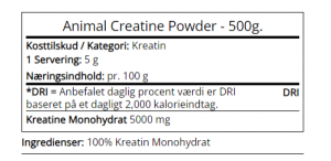 Animal Creatine Monohydrate 500 g