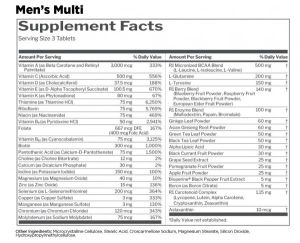 Rule One Men's Train Daily Sports Multivitamin 90 Tablets