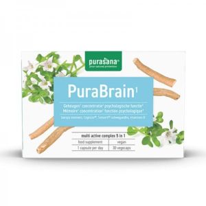 Purasana Purabrain комплекс за подобряване на мозъчната дейност 30 веган капсули