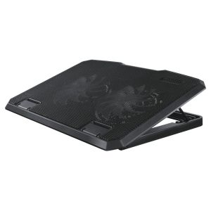 Охлаждаща подложка за лаптоп Hama Black Metal до 15.6" регулируема 2 вентилатора (00126806)