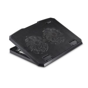 Охлаждаща подложка за лаптоп Hama Black Metal до 15.6" регулируема 2 вентилатора (00126806)
