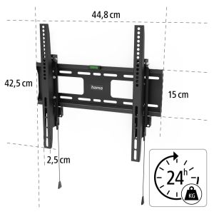 Стойка за телевизор Hama стенна фиксирана 32-65" 50 кг VESA 400x400 (00220858)