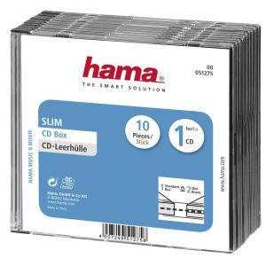 Кутия за диск Hama Slim 5.2mm 10 бр. (00051275)