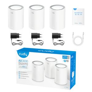 Cudy M3000, 3-pack, AX3000 Dual Band, 2.4/5 GHz, 574 -  2402 Mbps