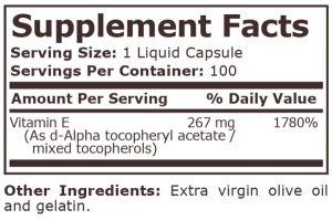 Pure Nutrition Витамин E 400 IU 100 дражета