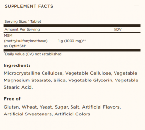 Solgar MSM 1000 mg 60 таблетки