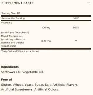 Solgar Liquid Vitamin Е Mixed Tocopherols 20 000 IU 59.2 ml