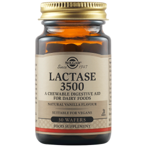 Solgar Lactase 3500 Natural Vanilla Flavour 30 дъвчащи таблетки