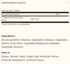 Solgar L-Arginine 1000 mg 90 таблетки