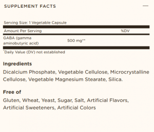 Solgar GABA 500 mg 50 веган капсули