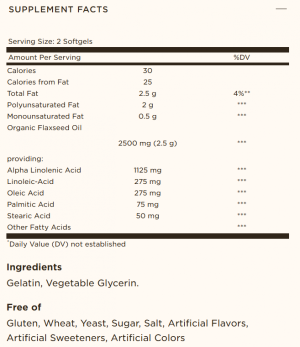 Solgar Flaxseed Oil 1250 mg 100 меки капсули