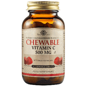 Solgar Chewable Vitamin C Cran-Raspberry Flavour 500 mg 90 дъвчащи таблетки
