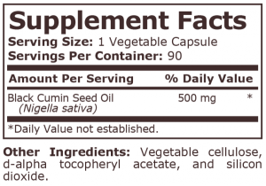 Pure Nutrition Black Cumin Seed Oil 90 Capsules
