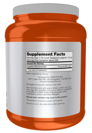 Now Foods Micronised Creatine Monohydrate 1 kg