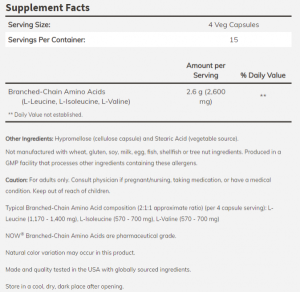Now Foods Branched Chain Amino Acids 800 мг 240 капсули