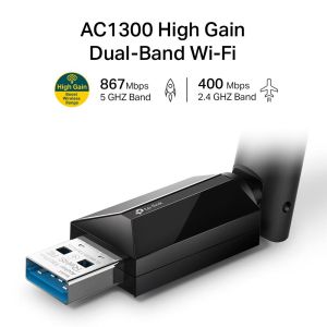 USB Wi-Fi адаптер TP-Link Archer Wi-Fi 5 AC1300 USB 3.0 (ARCHER T3U PLUS)
